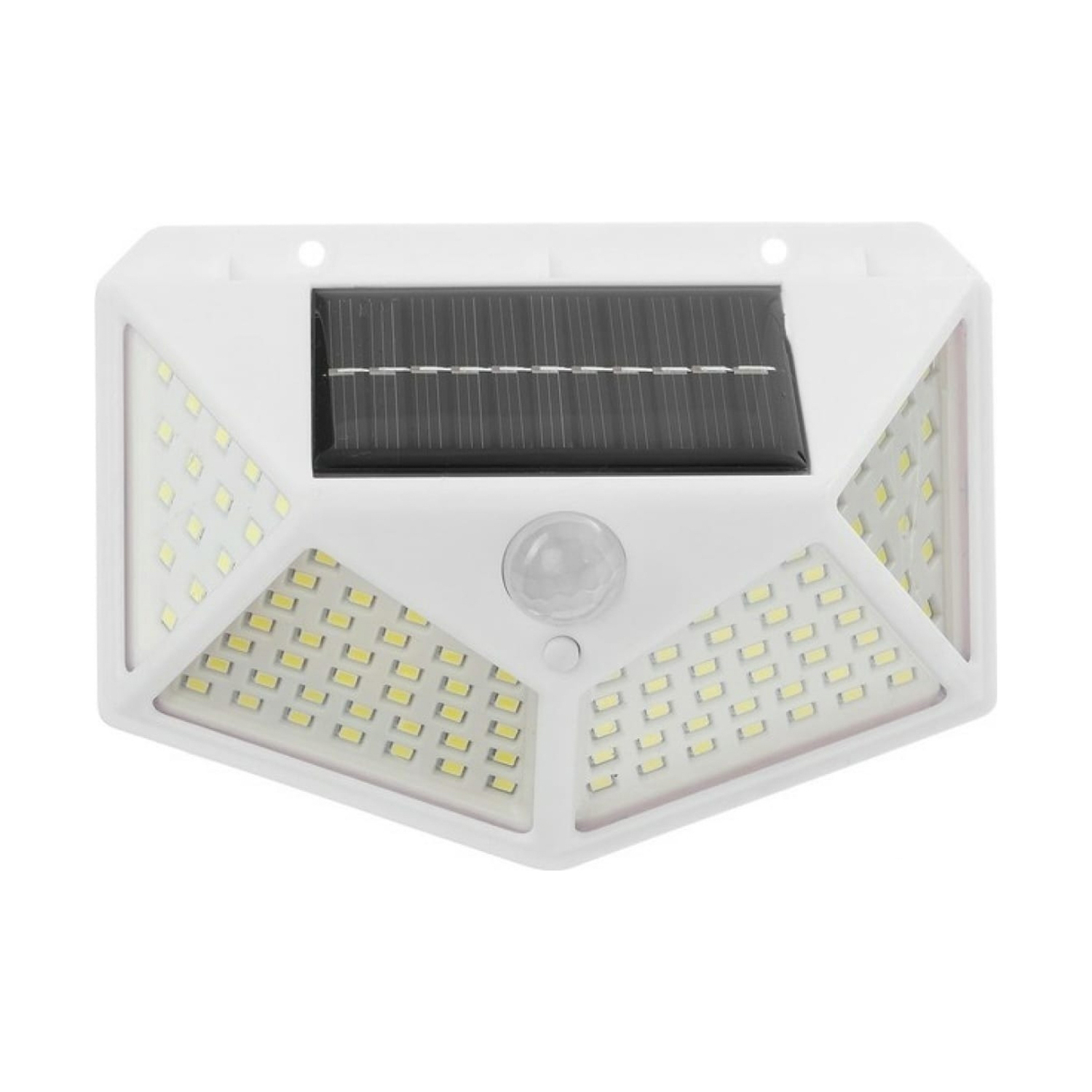 яяяСветильник уличный с датчиком движ., солн. батарея, 270 град, 19 Вт,100 LED,6500К, БЕЛЫЙ   5120443