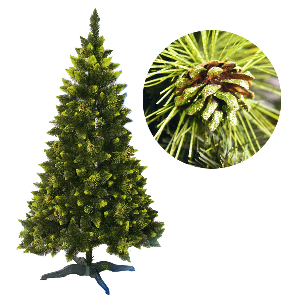 Елка искусственная Елки от Мишки «Элитная», 180 см, ПВХ, зеленый с инеем