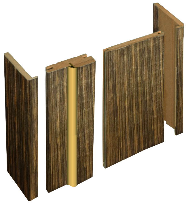 Коробка ПВХ телескопическая Кедр Шоколад 3D 26*80*2050мм с УПЛОТНИТЕЛЕМ BROZEX-WOOD *2