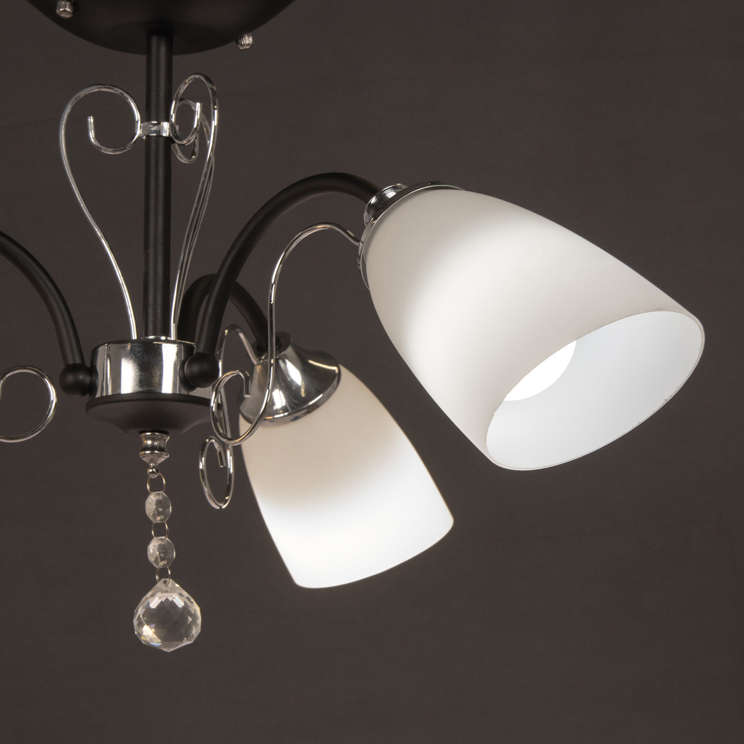 Люстра Verner Lighting А2516/3, 40 Вт, Е27, 3 лампы, черный/хром