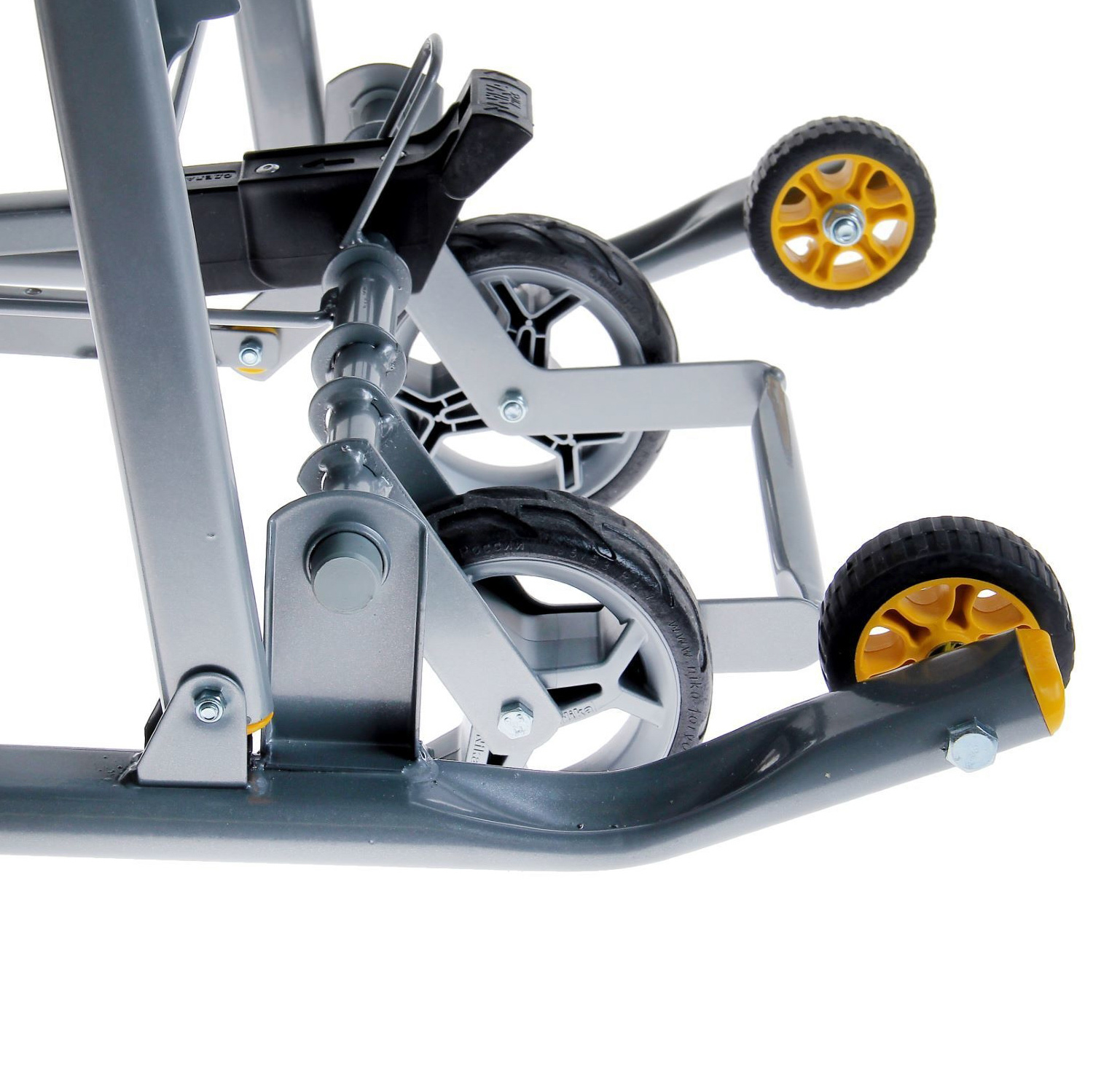 Санки-коляска детские "Ника Детям 7-2" лимонный рис."жираф" плоск.полозья/колеса НД7-2  *1