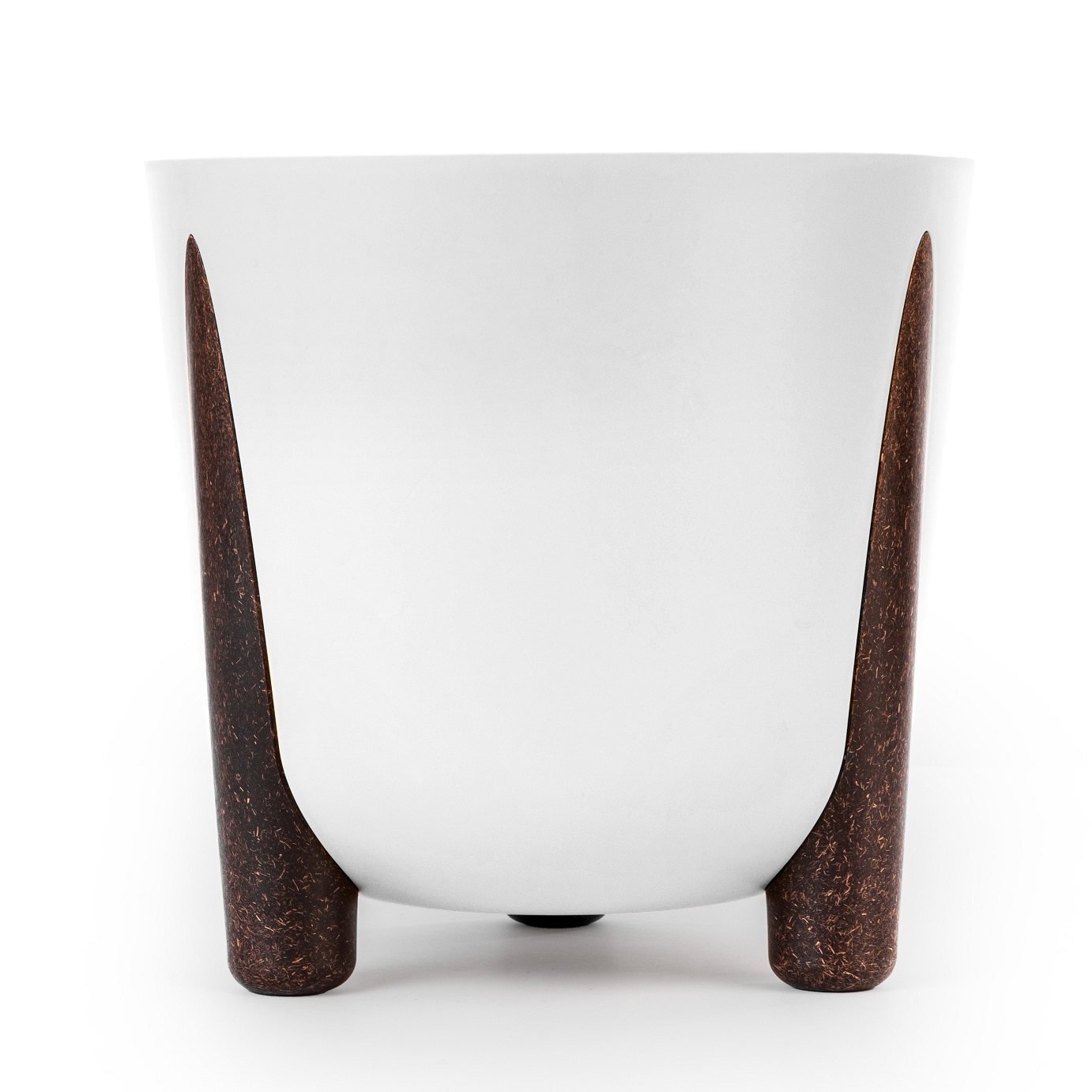 Кашпо пластм. "Жардин" 9л d верха 260мм h255мм с съем дрен.решеткой Белый М9125 *1/4