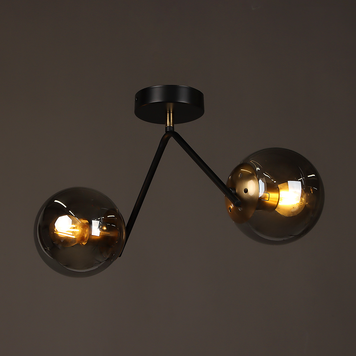 Люстра N36378/2 BK+СОР 2*40W E27 220V (l-430; w-150; h-240)  VERNER LIGHTING *1