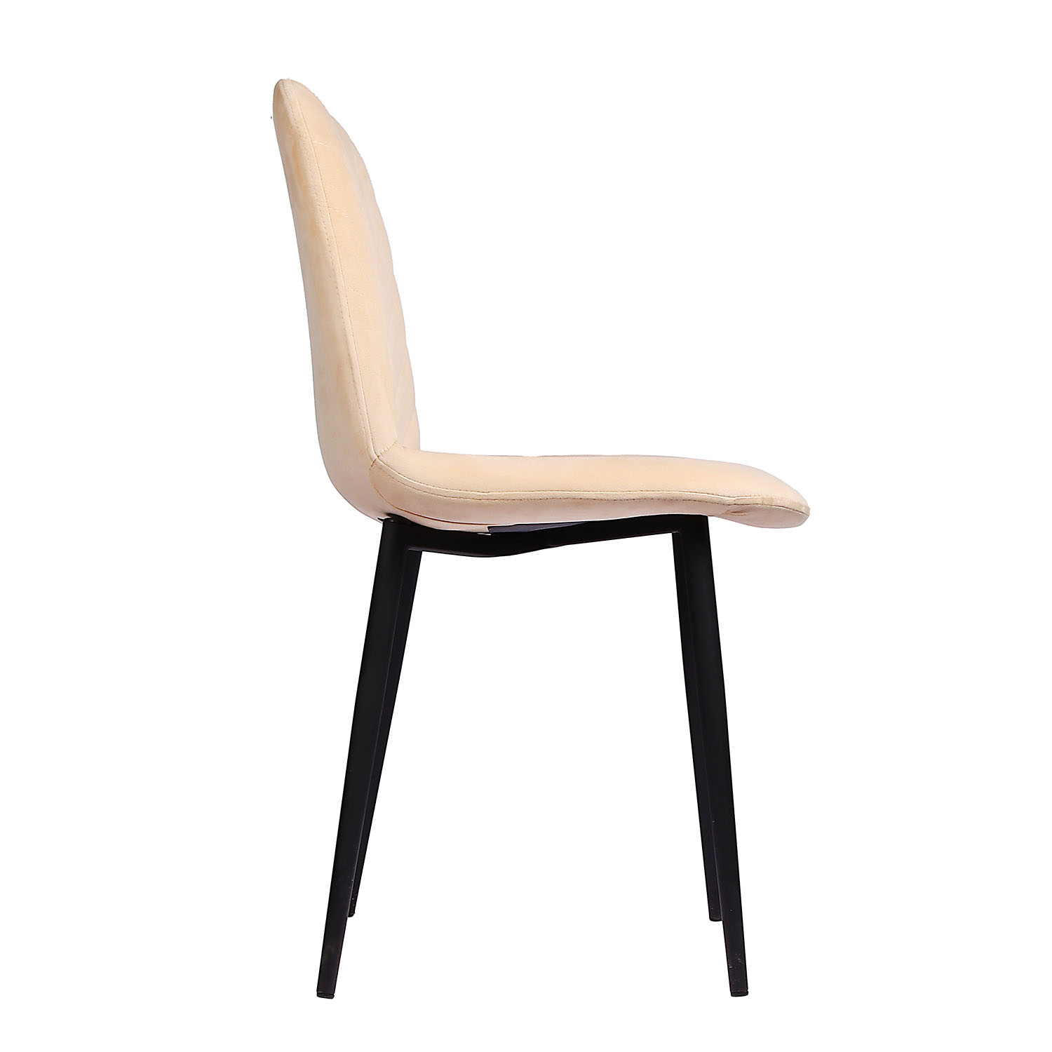 яяяКресло МАЛИБУ, велюр КОНФЕТТИ ИВОРИ+ металл.каркас ДИАМЕТР трубы 25 мм ЧЕРНЫЙ*4