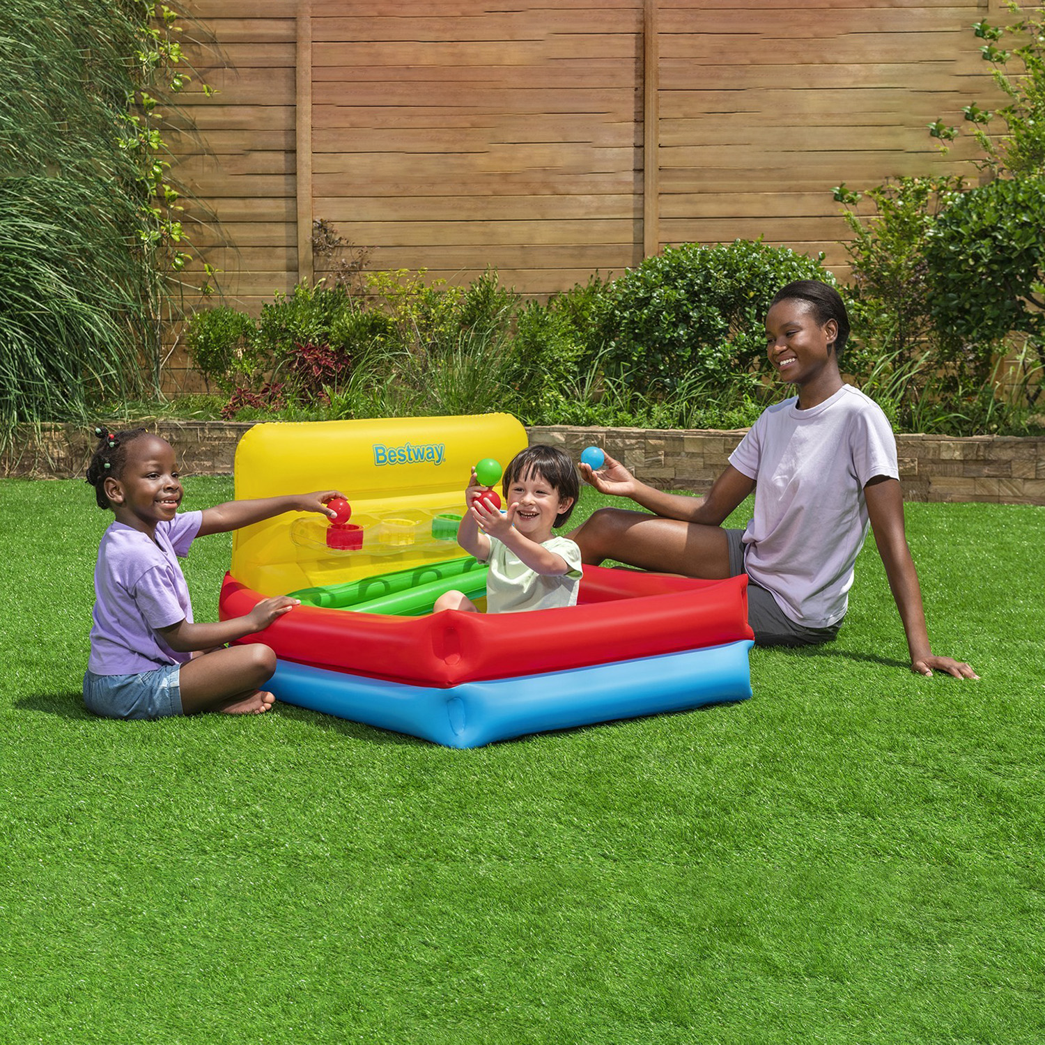 Манеж надувной 104 х 94 х 61 см с мячами, от 2 лет 52546   9298721