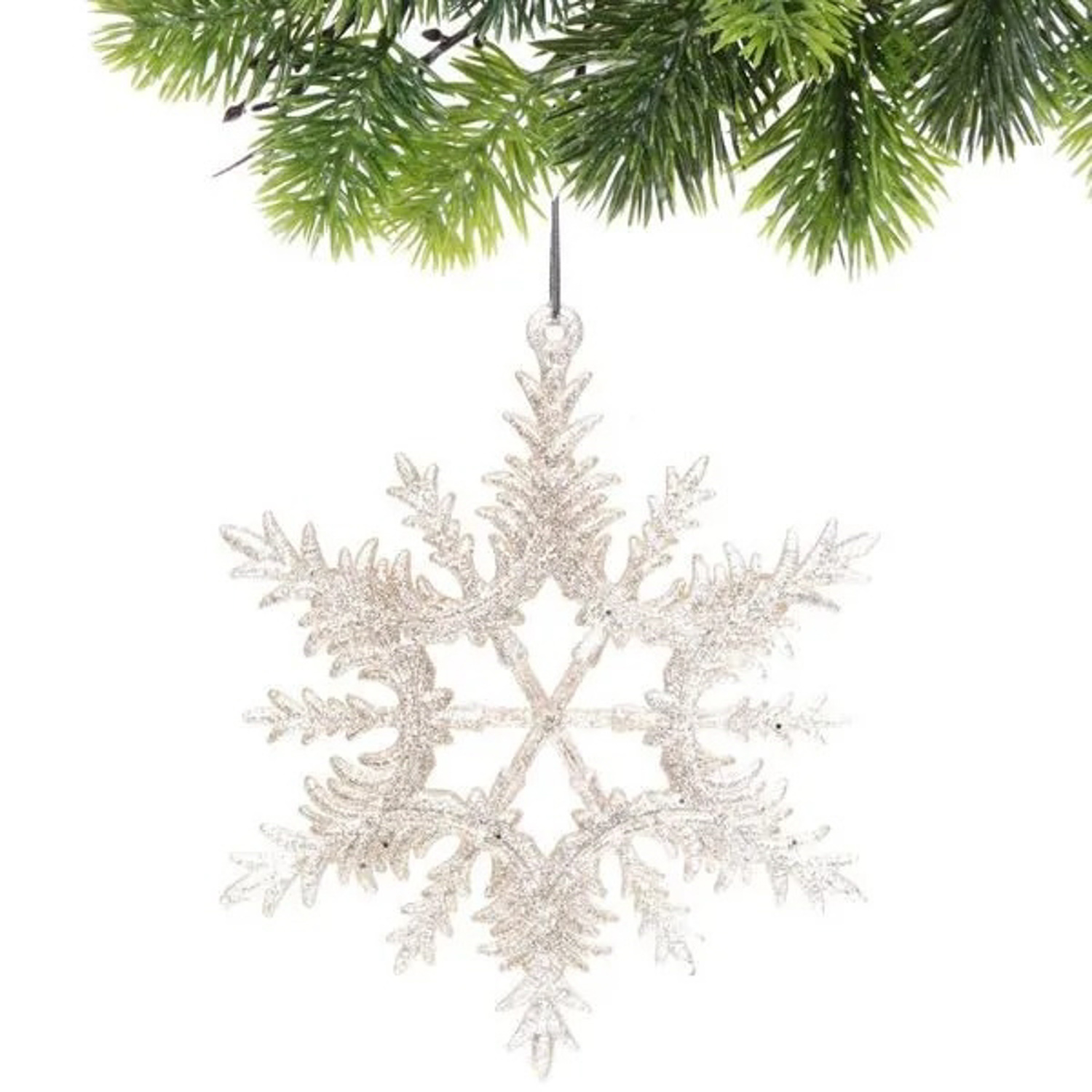 Подвеска "Волшебная снежинка" 13 см, Золото
