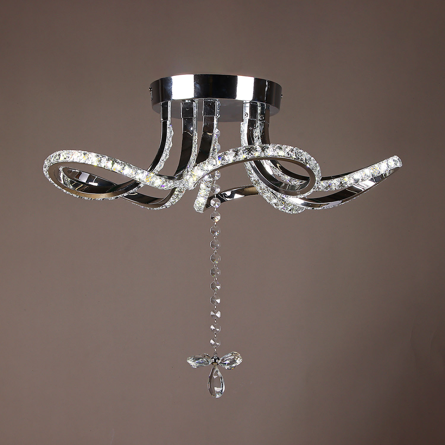 Люстра 8897/130W Chrome 500 мм 3 реж., пульт S=16м2  VERNER LIGHTING *1