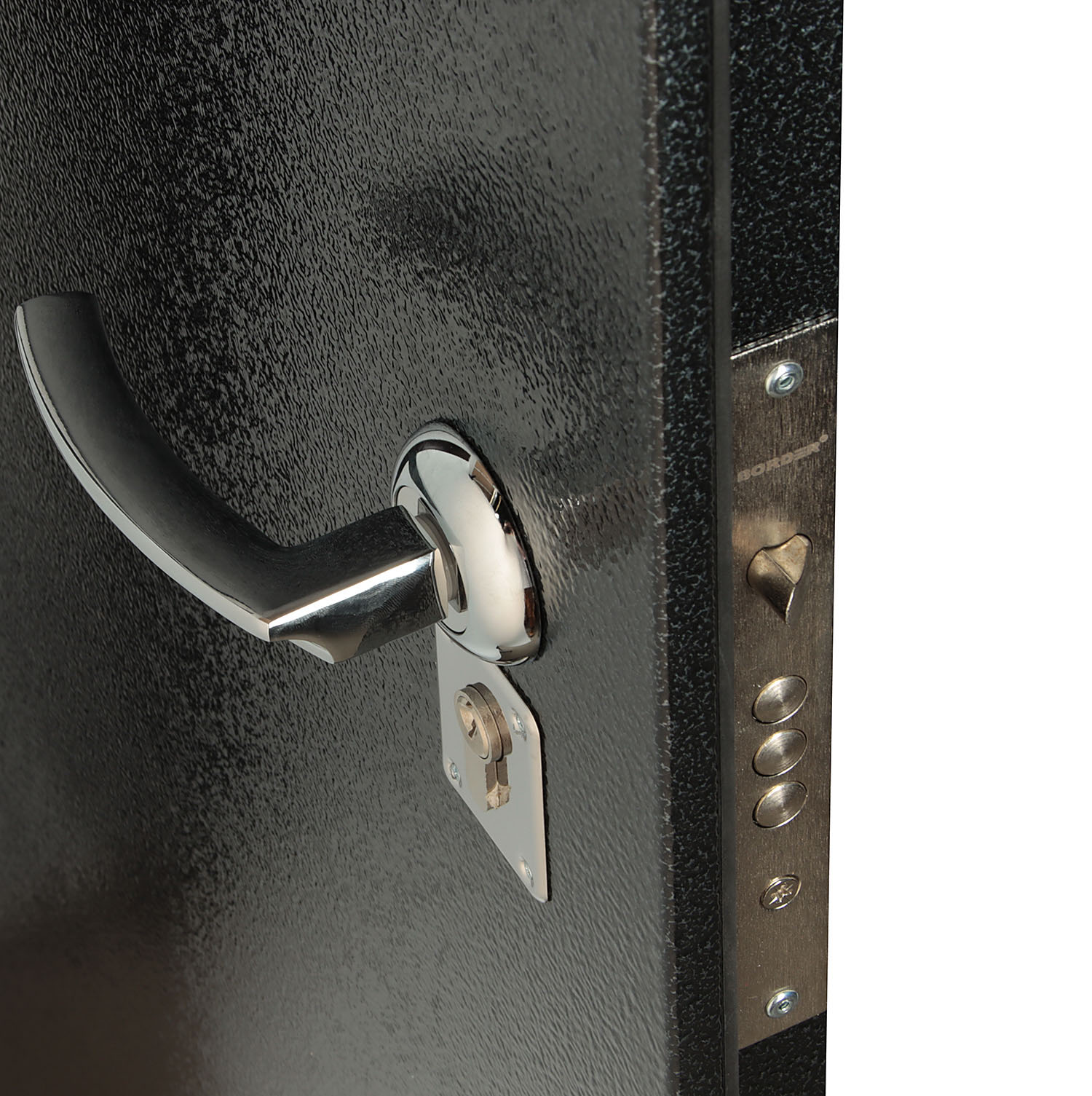 Дверь входная Двери Гуд GOOD LITE-2, 860х2050х50 мм, левая, серебристый антик/белый ясень