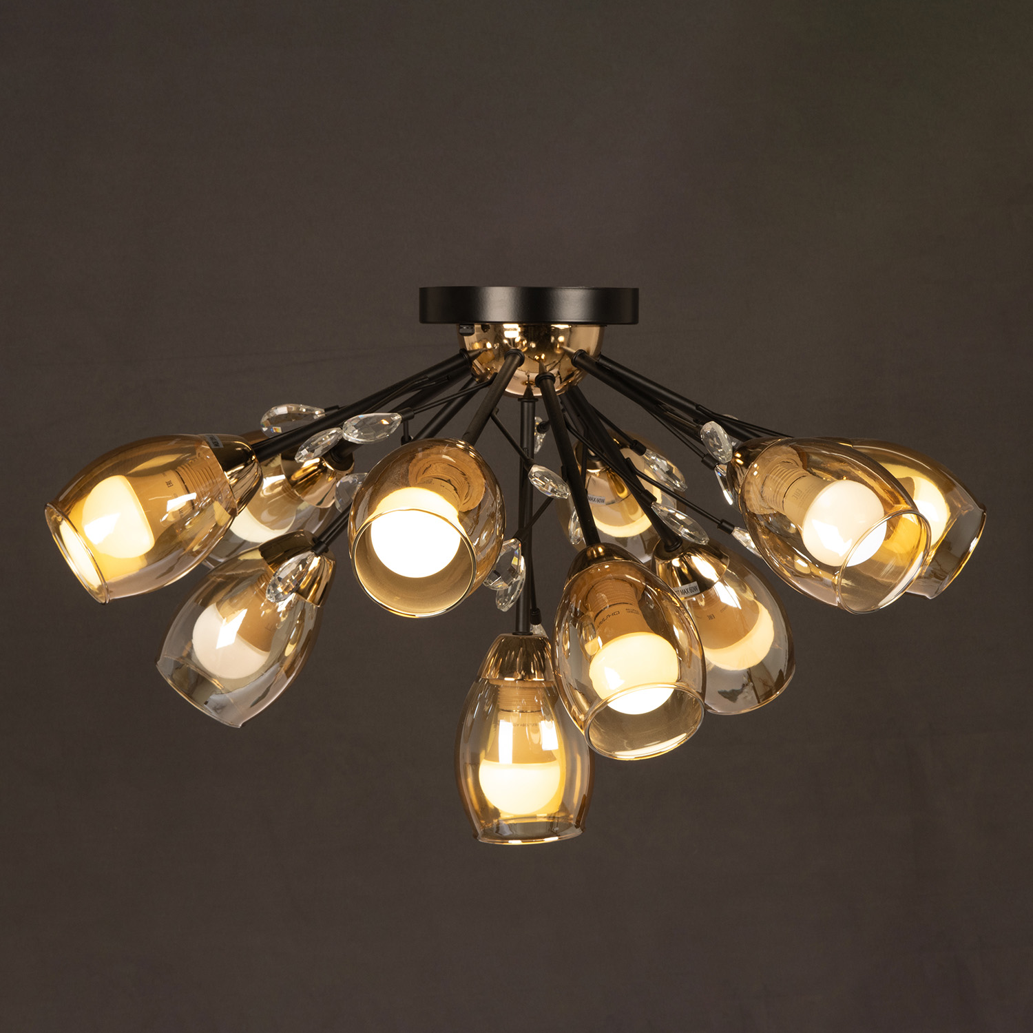 Люстра IL1284-10CPA-29 BK GD Е27 S=60м2  *1/12