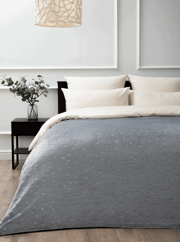 Плед 150*200см фланель звезды серый TF FNEL GY11 040/1520 Absolute *1 Плед 150*200см фланель звезды серый TF FNEL GY11 040/1520 Absolute *1