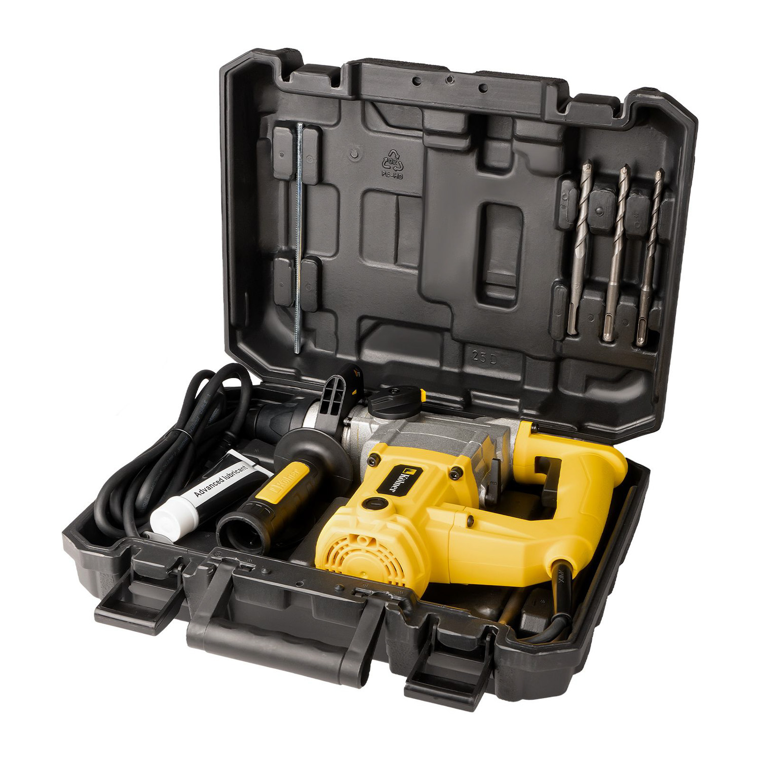 Перфоратор  870Вт 3режима 0-900об/мин 0-3900уд/мин 4,5Дж коробка KRH 870C Kolner *1/4 Перфоратор  870Вт 3режима 0-900об/мин 0-3900уд/мин 4,5Дж коробка KRH 870C Kolner *1/4