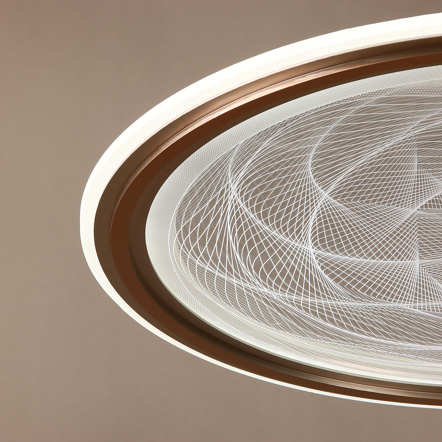 Светильник подвесной светодиодный 9260 H/130W gold 530 мм 3 реж., пульт S=25м2  VERNER LIGHTING *1