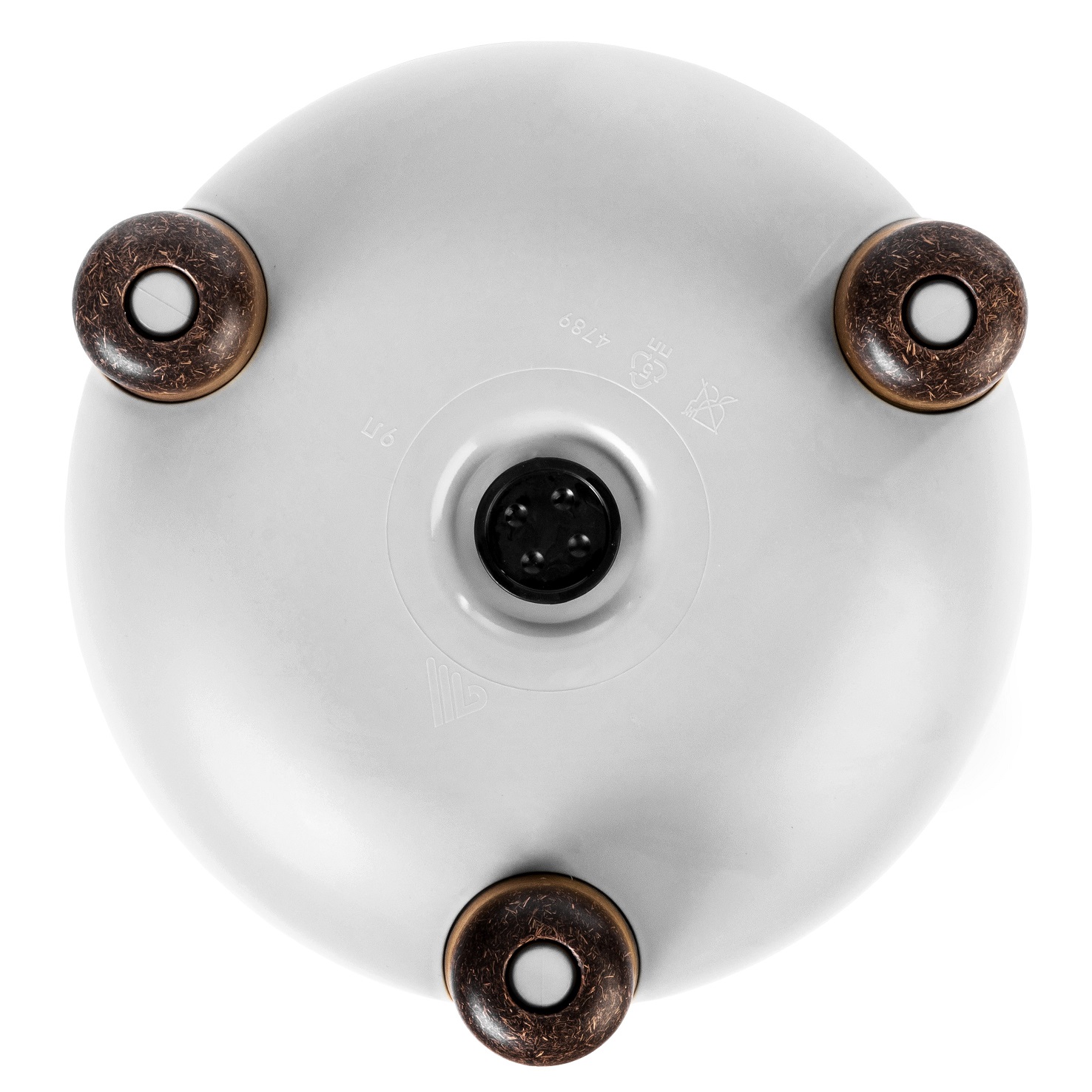 Кашпо пластм. "Жардин" 9л d верха 260мм h255мм с съем дрен.решеткой Белый М9125 *1/4