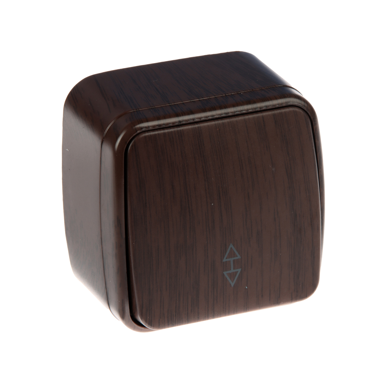 Выключатель Дача ОП 1кл. венге на 2 направления 10А Народная SQ1824-0043