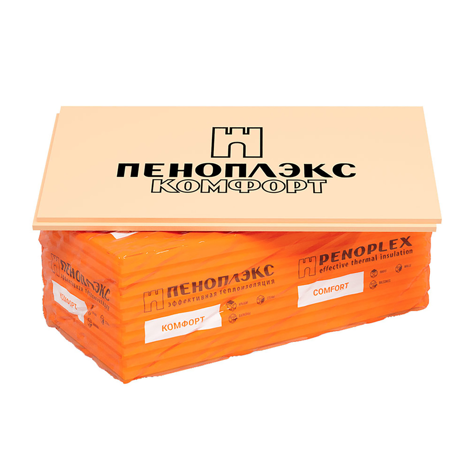 Пенополистирол 50х1185х585 мм, экструдированный, Пеноплэкс Комфорт Т-15, 4.85 м²