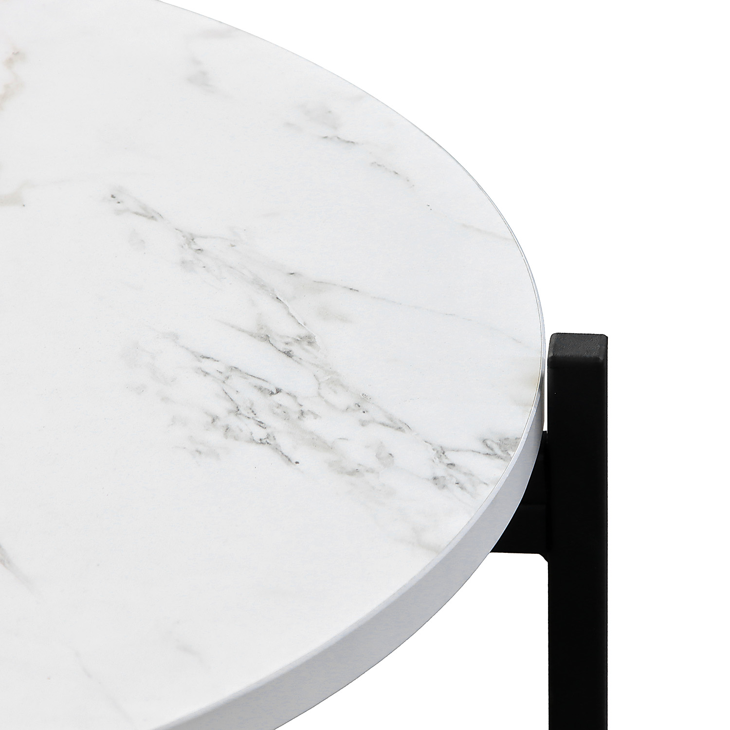 Столик журнальный сервировочный САБИЯ МРАМОР белый*1