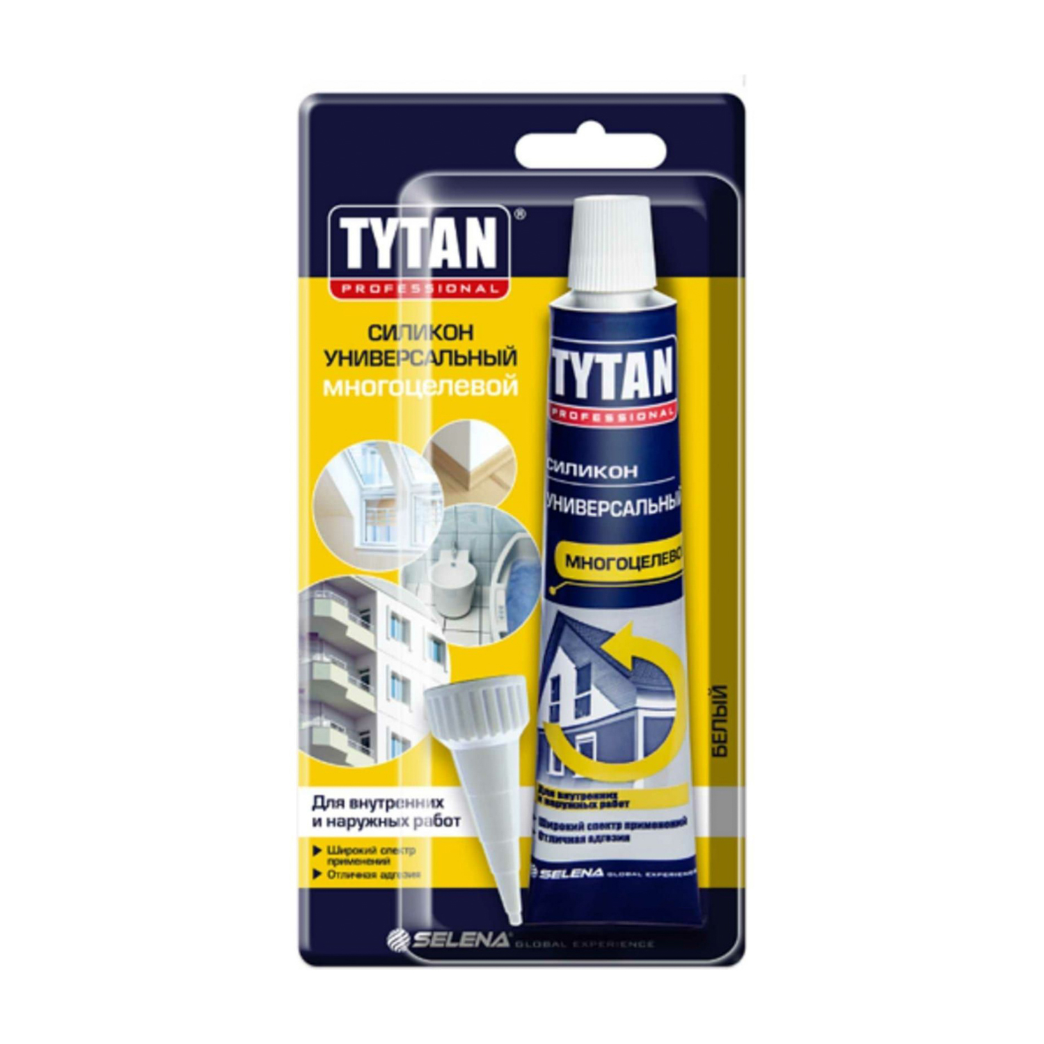 Герметик силиконовый универсальный белый 85мл TYTAN 22681 *1/10