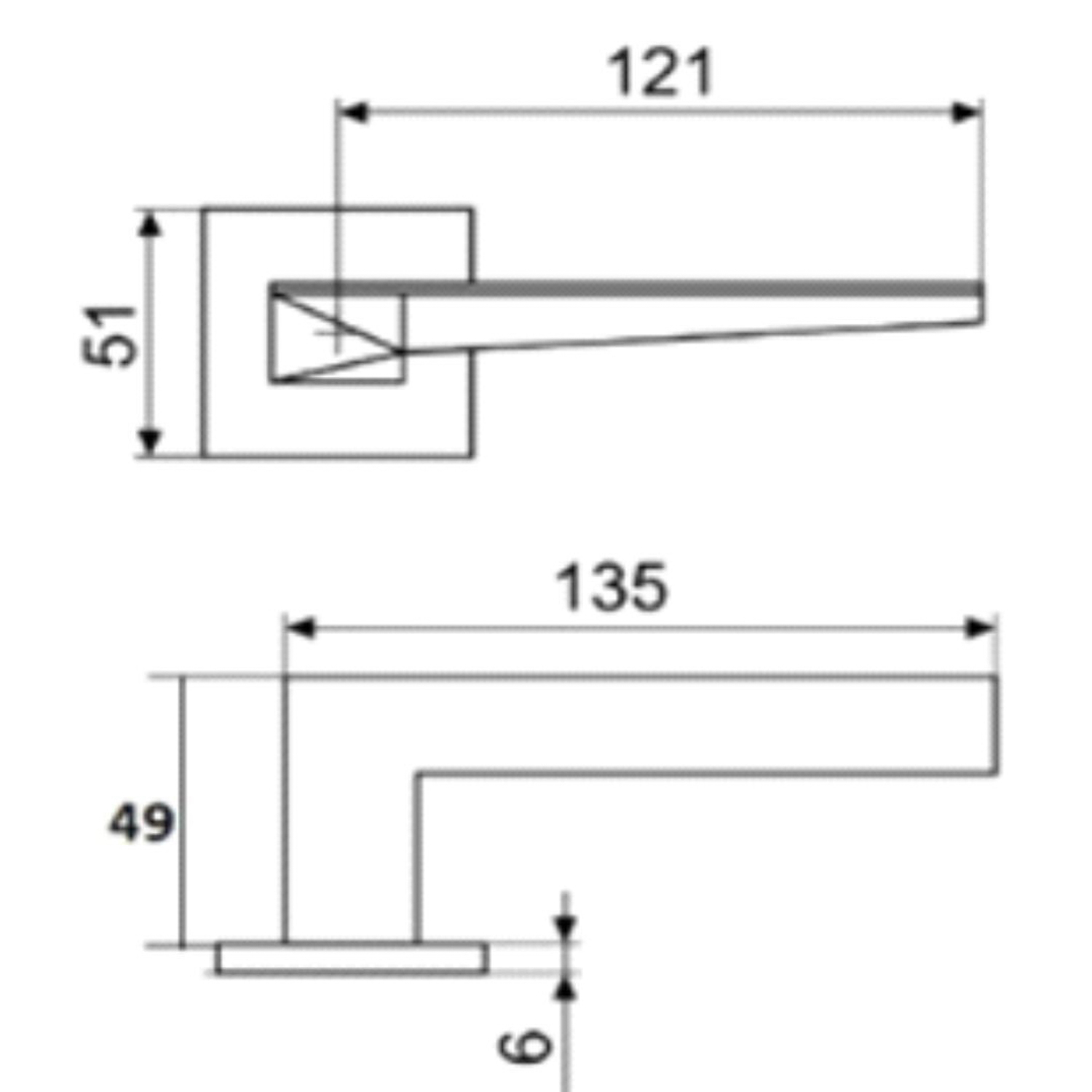 Ручка раздельная НИКЕЛЬ черный 603Е11 КВАДРАТ 03/204932 TRODOS *1/24 Ручка раздельная НИКЕЛЬ черный 603Е11 КВАДРАТ 03/204932 TRODOS *1/24