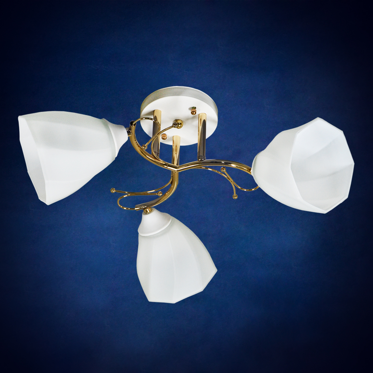 Люстра Verner Lighting А2963/3, 40 Вт, E27, 3 лампы, белый/золото