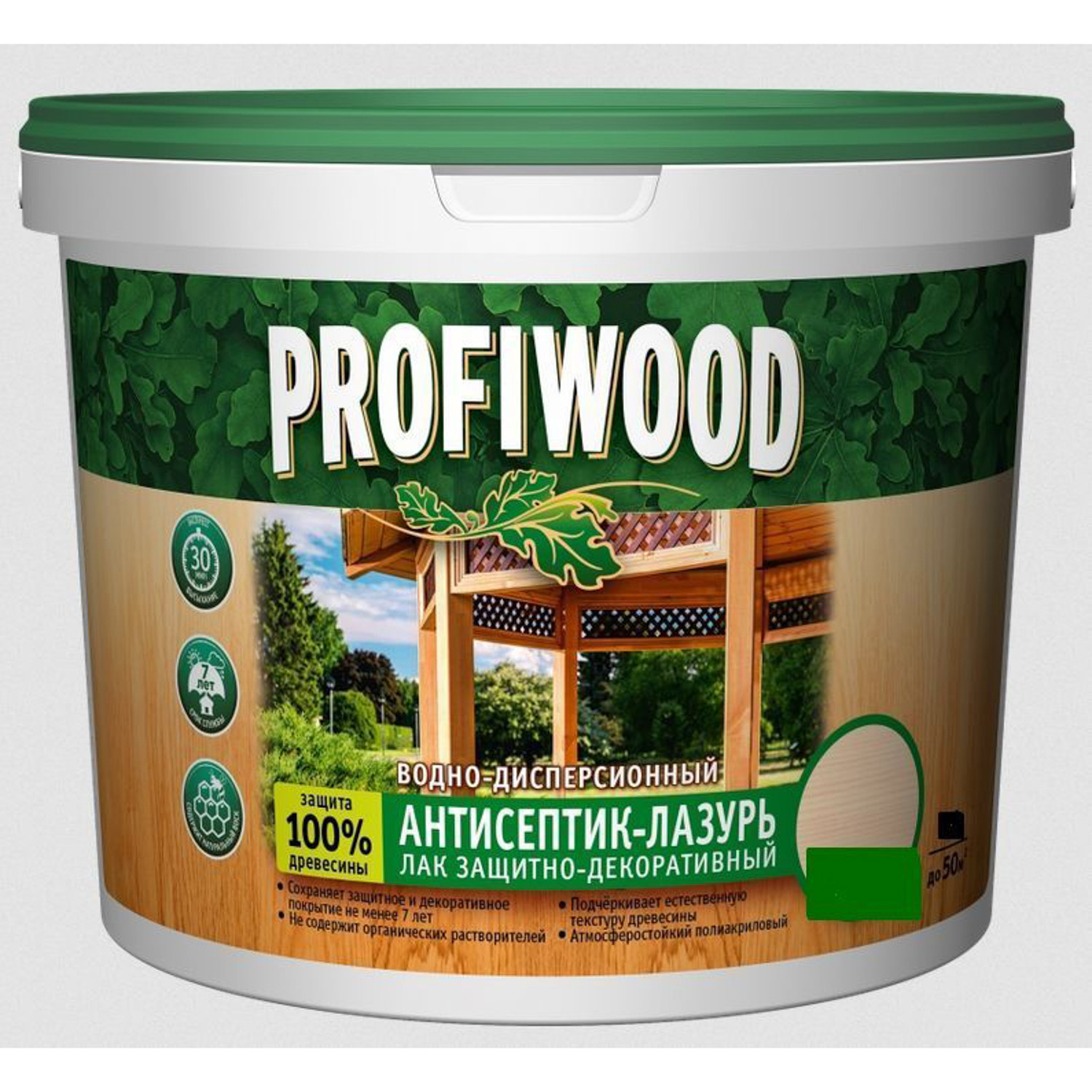 Антисептик-лазурь для дерева полиакриловый сосна 0,9 кг PROFIWOOD *1/6