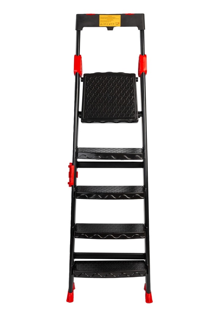Стремянка стальная 5 ШИРОКИХ Пласт.ступеней, выс.верхн. площ.1,08м "COMFORT" 133505 "Perilla" *1