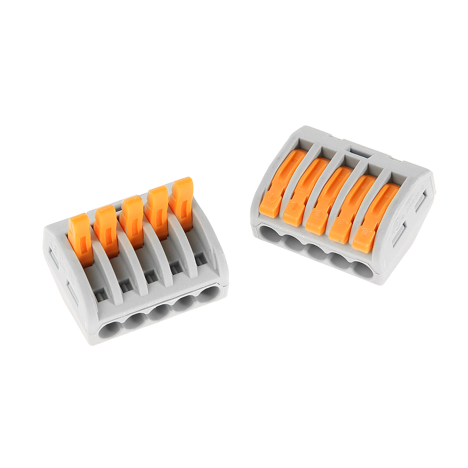 Клемма соединительная 5 конт. с рычажками  0,08-2,5мм2  (в уп2шт) Б0033398 * 1/24