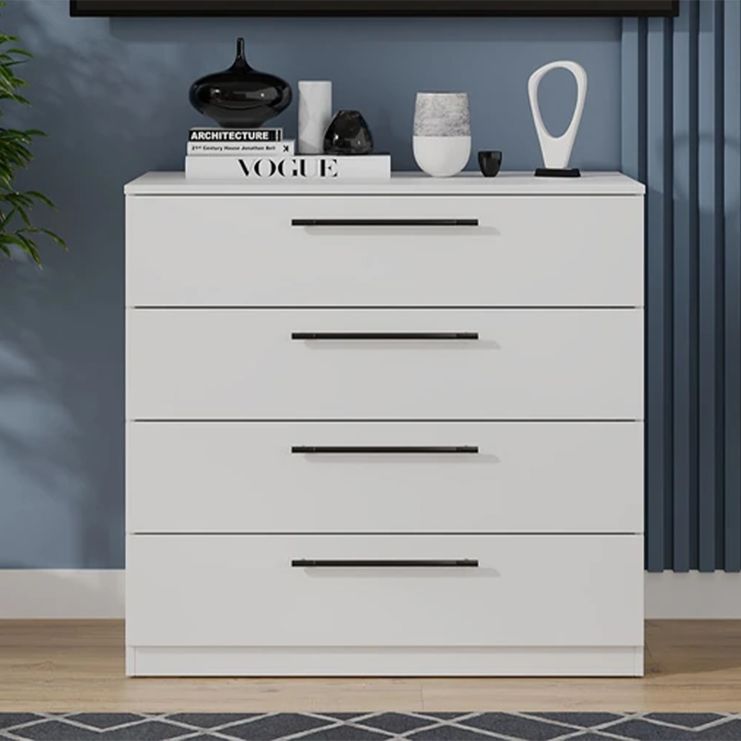 Комод 902*509*872мм 3 ящика БЕЛЫЙ Агата ТриЯ*1