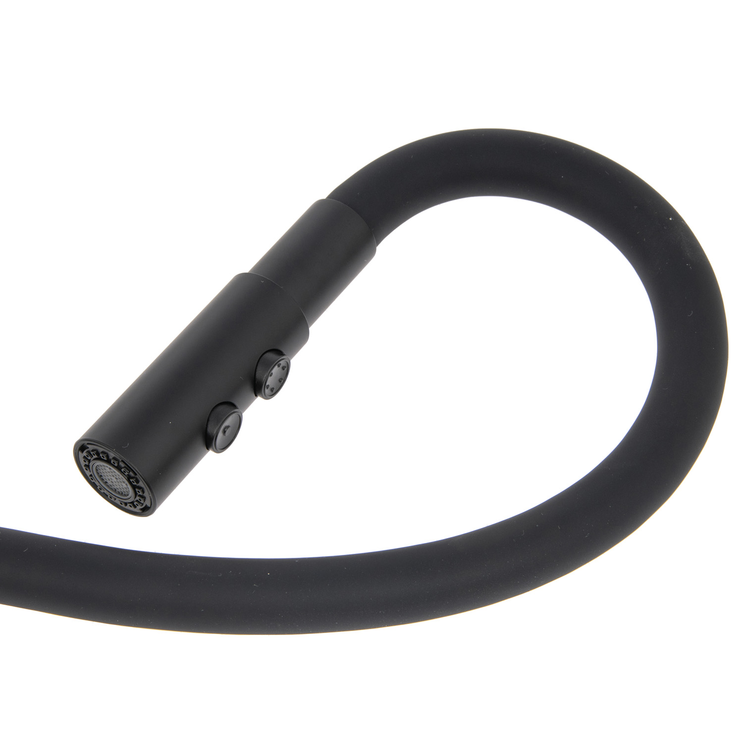 Смеситель для кухни Milardo Meal черный матовый, гибкий излив + душевая насадка M01BL2FM05 *1/10