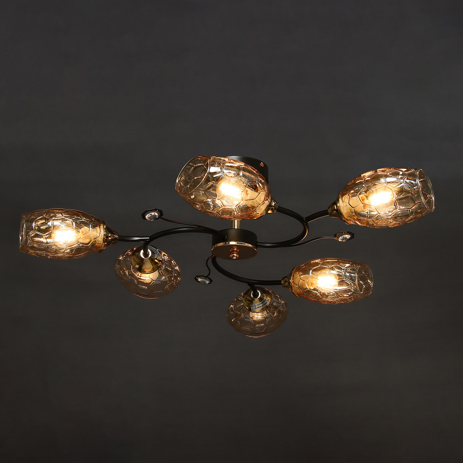 Люстра 01364-0.3-06 BK+FGD Е14 S=36м2 *1