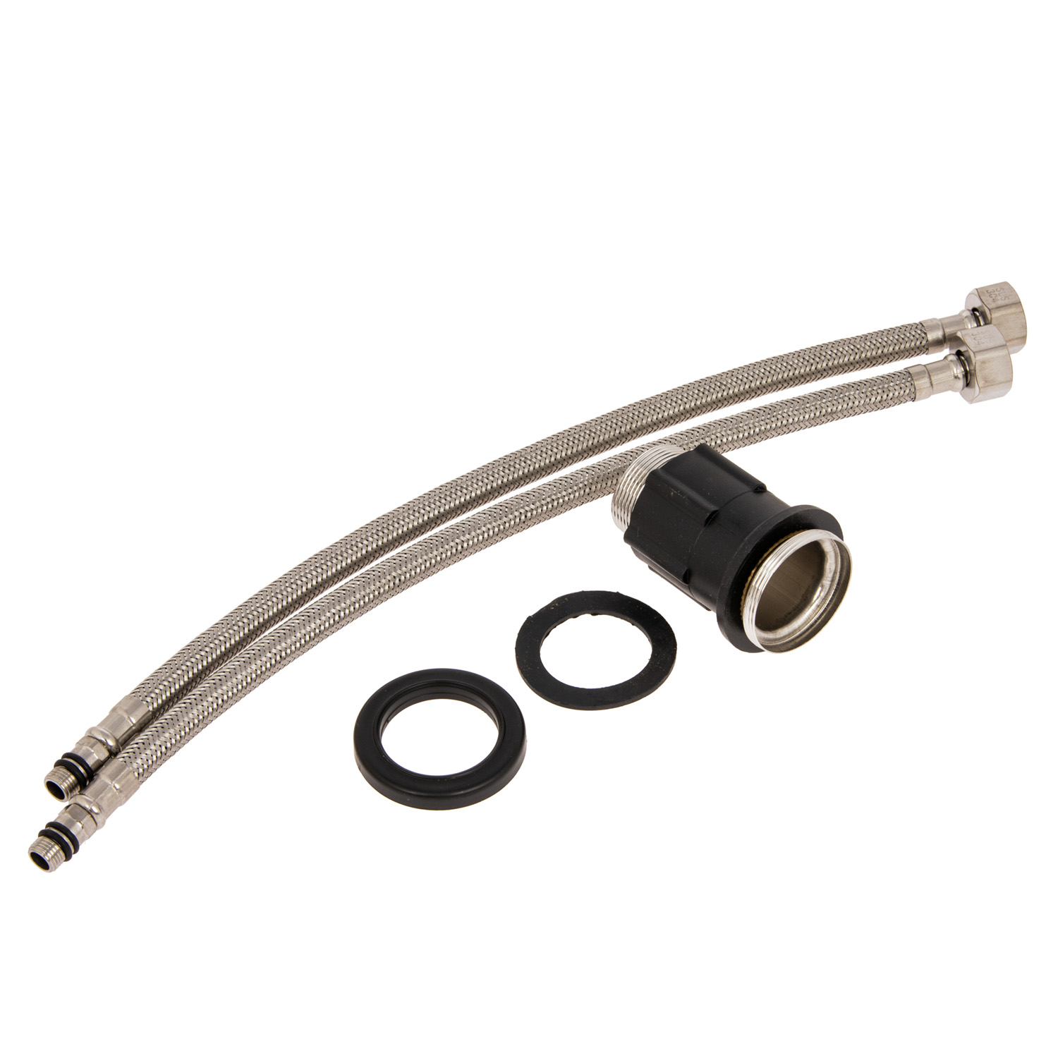 Смеситель для кухни Milardo Meal черный матовый, гибкий излив + душевая насадка M01BL2FM05 *1/10