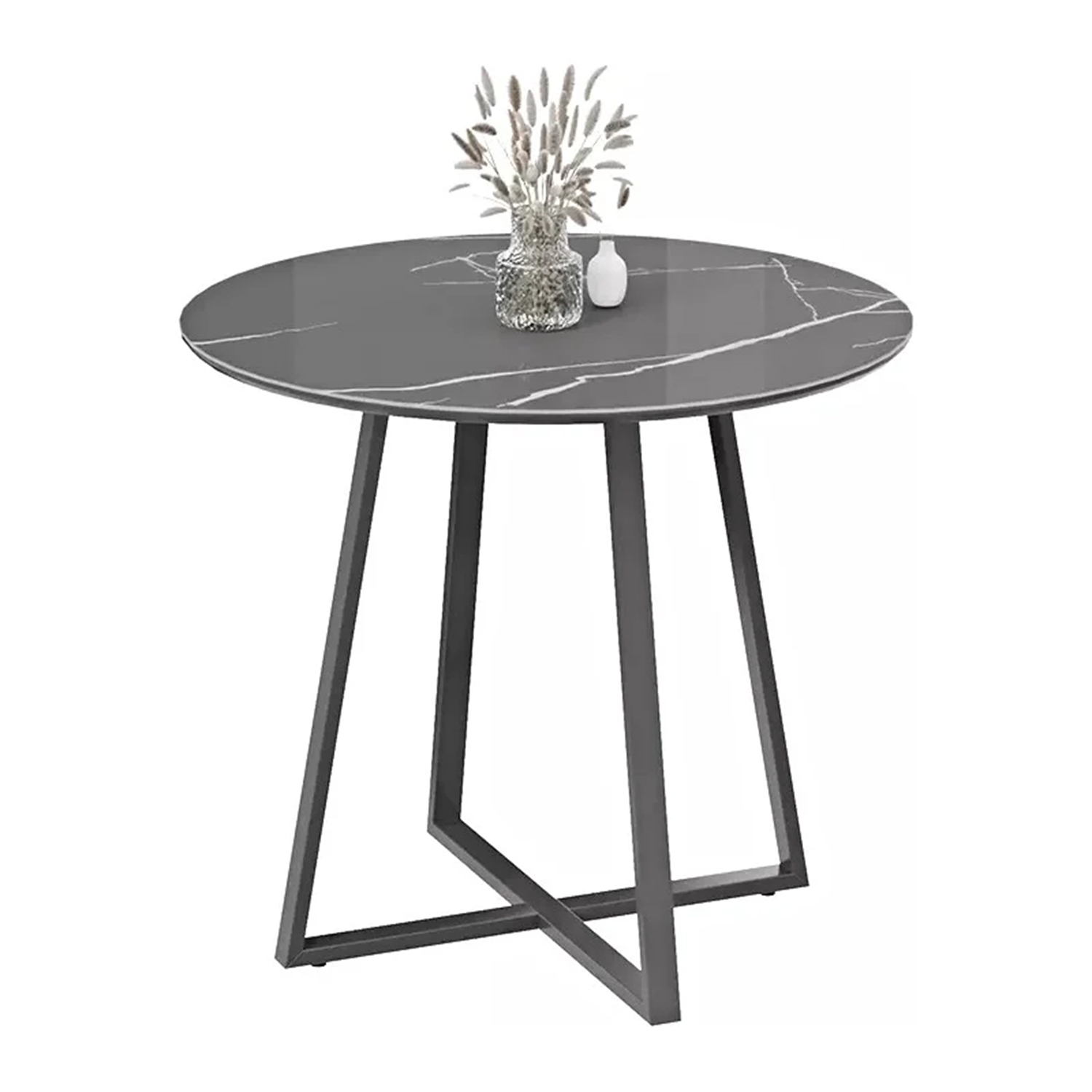 яяяСтол обеденный Милан Тип 1 Серый Муар/стекло глянц серый мрамор*1