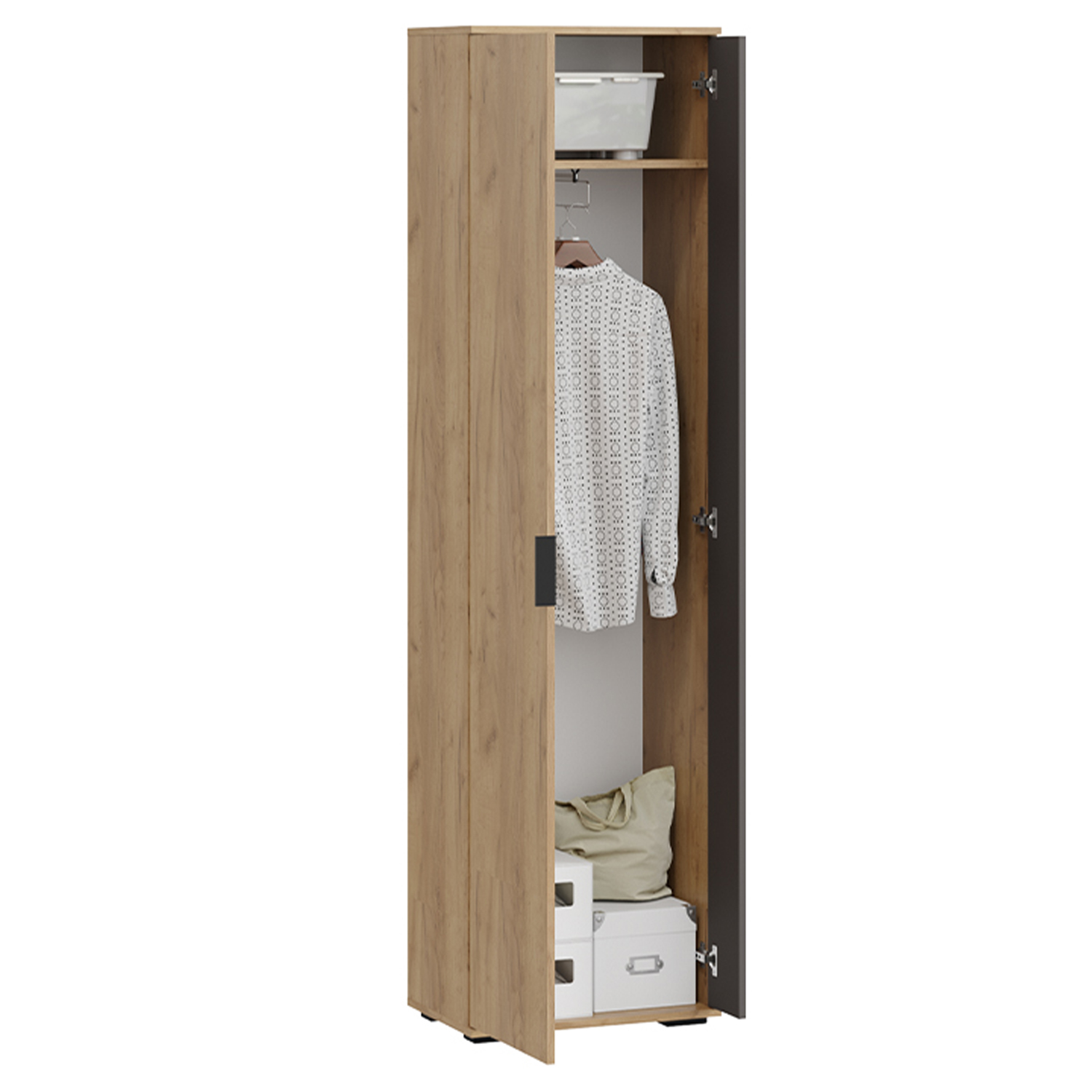 Набор мебели для прихожей ЭВИТА шкаф для одежды Тип1 Дуб крафт золотой/Графит серый *1