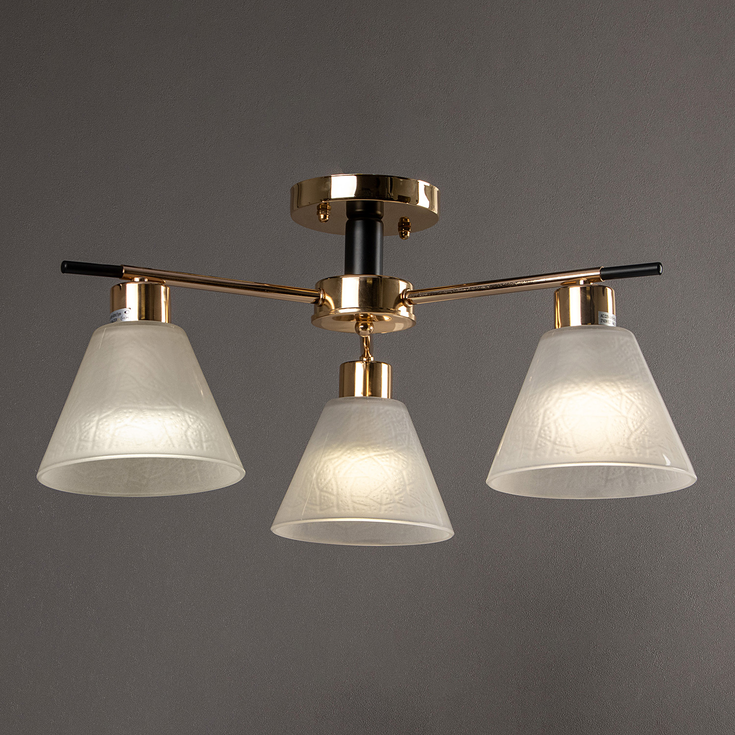 Люстра 09112-3.3-03 FG+BK 40Вт S=18м2  *2