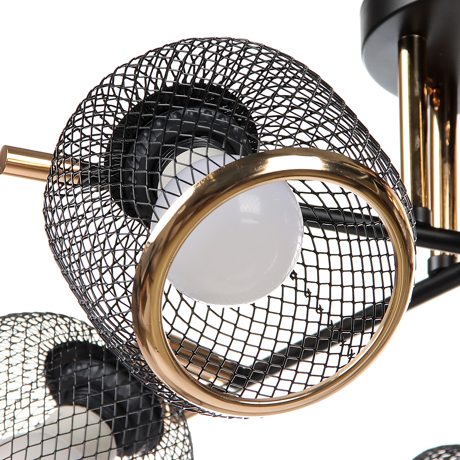 Люстра N6408/5 BK+FGD 5*40W E27 220V (d-600; h-230) VERNER LIGHTING *1