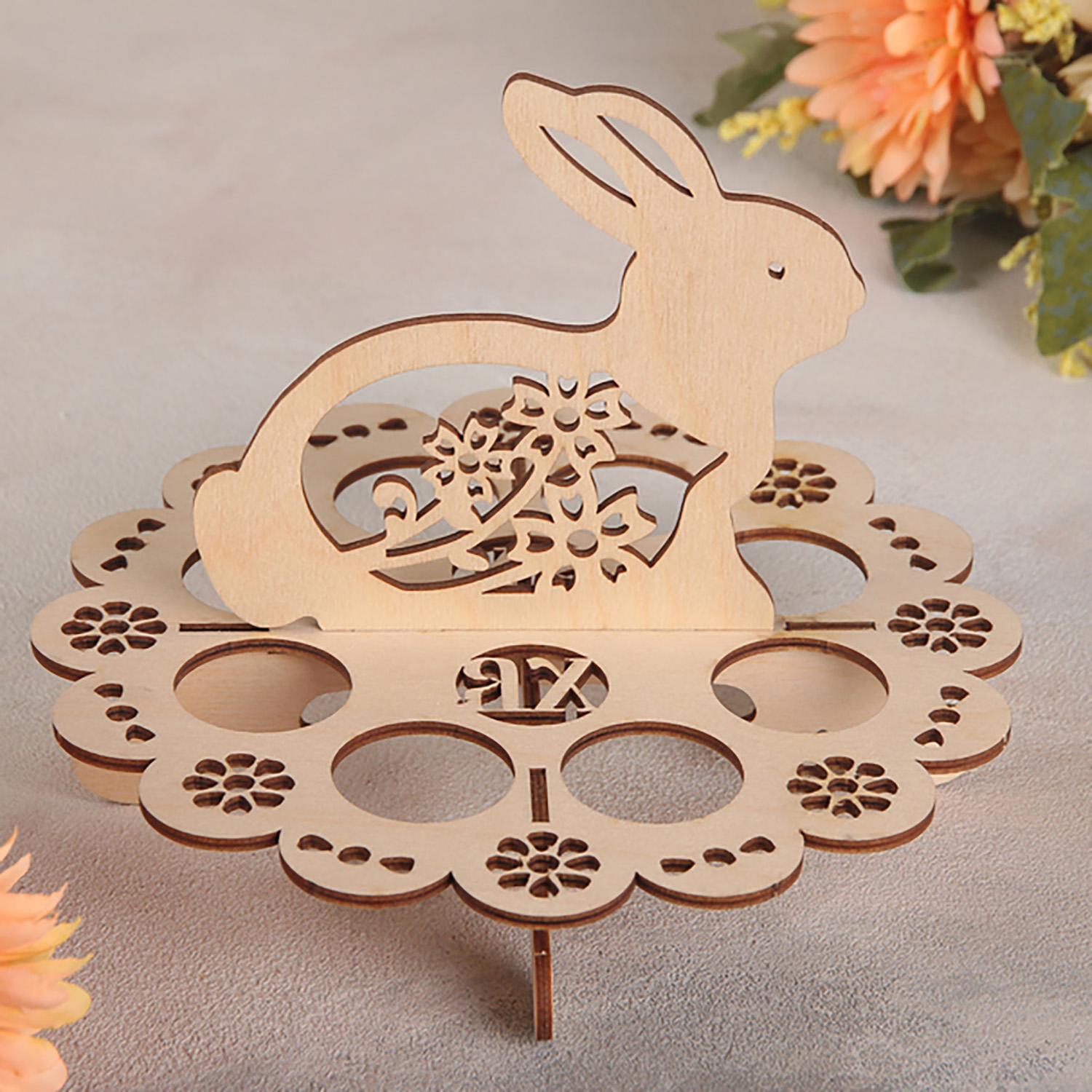 Подставка для пасхальных яиц Зайчик, 20х20х16 см   4777881