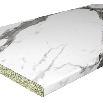 Столешница 3050х600х26 мм BROZEX-WOOD, мрамор белый