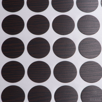 Заглушка самокл. d-17мм Венге (9016), эксцентрик, (70шт/лист) *1/100