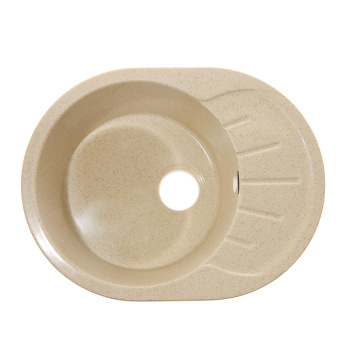 Мойка из искусственного камня глянцевая Тейлор Z10Q2 (575х440х215) (беж) Granit BERGG*1