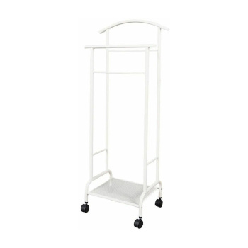 Вешалка напольная "Костюмная" "Римини 2м" 1140х470х300мм на Колёс. Белый ВКР2М Б ("ЗМИ") *1