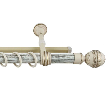 Карниз круглый d28мм Чайное золото/патина + U-шина 3,0 Валанс Легранд *5