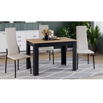 Стол обеденный прямоугольный нераздв.Промо тип1 100*670*735мм Черный, Дуб Крафт золотой*1