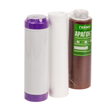 Комплект картриджей Гейзер К-1 к стационарному фильтру Гейзер-Классик для жесткой воды 50081 *1/6