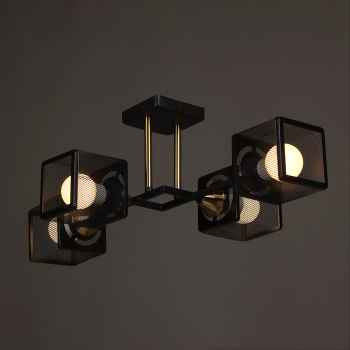 Люстра N6400/4 BK+COP 4*40W E27 220V (l-555; w-345; h-195) VERNER LIGHTING *1