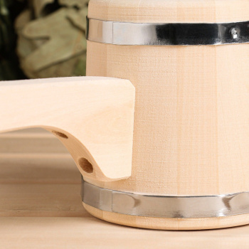 Ковш для бани из липы "Емеля", 0.5л, 54 см, нержавеющая вставка, с длинной ручкой 4689645