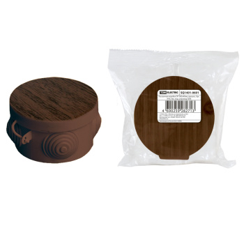 Коробка распаячная 4 вх. ОП D65х40мм IP54 бук TDM SQ1401-0601 инд. штр-код *1/60