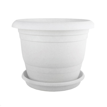 Кашпо пластм. "Toprak" 5,0л d верха 250мм h180мм с поддоном Мрамор А5230мр (Копейск)  *1/30