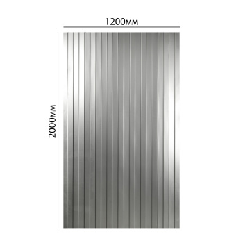 Профнастил С-8, 1200х2000 мм, 0.45 мм, 2.4 м², оцинкованный
