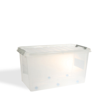 Контейнер д/хранения пластм. "Профи Комфорт" 70л 720х390х375мм на кол. Прозр. арт.799 (Полим-т)*1/3 Контейнер д/хранения пластм. "Профи Комфорт" 70л 720х390х375мм на кол. Прозр. арт.799 (Полим-т)*1/3