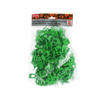 Система выравнивания плитки СВП зажим "Ворота" 2,0мм (пакет 300шт) (арт.669-3300) *1/14/28