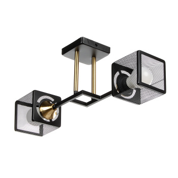 Люстра N6400/2 BK+COP 2*40W E27 220V (l-465; w-155; h-195) VERNER LIGHTING *1